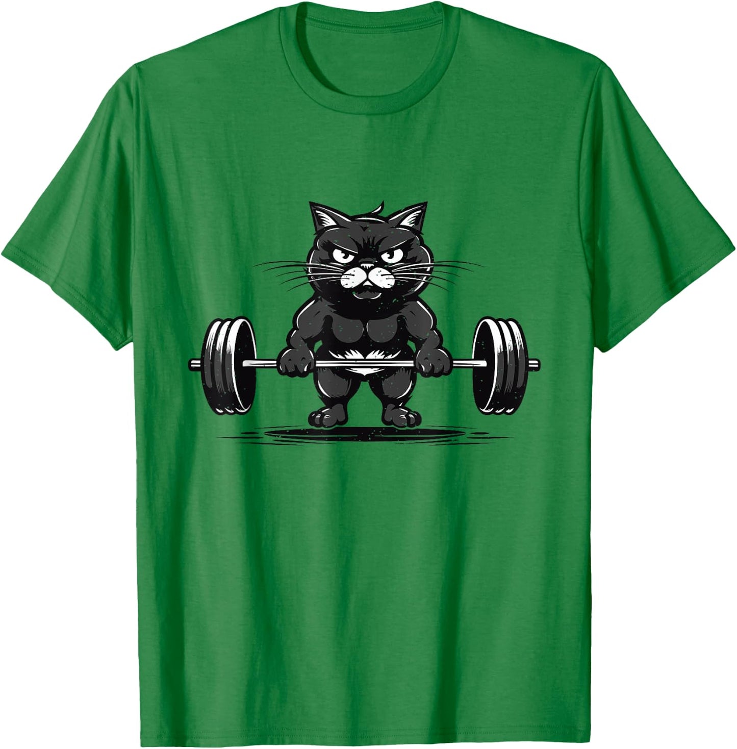 Cat Deadlifting Funny Fitness Gym Workout Cat Lovers Women T-Shirt - T-Shirt | Irish Green