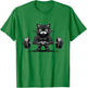 Cat Deadlifting Funny Fitness Gym Workout Cat Lovers Women T-Shirt - T-Shirt | Irish Green