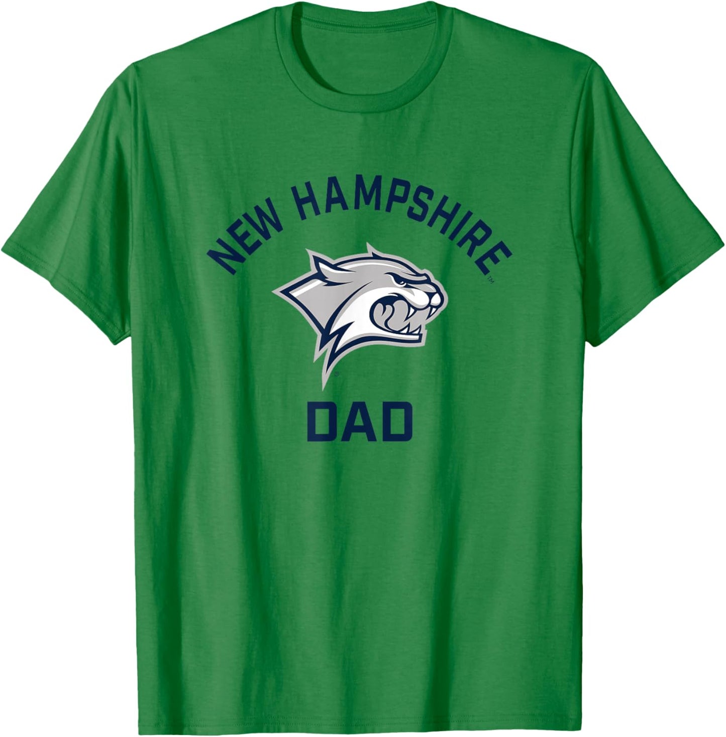 University of New Hampshire UNH Wildcats Arched Dad T-Shirt - T-Shirt | Irish Green