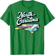 North Carolina Vintage Nature Lover Mountains & Beach Retro Women Kids T-Shirt - T-Shirt | Irish Green