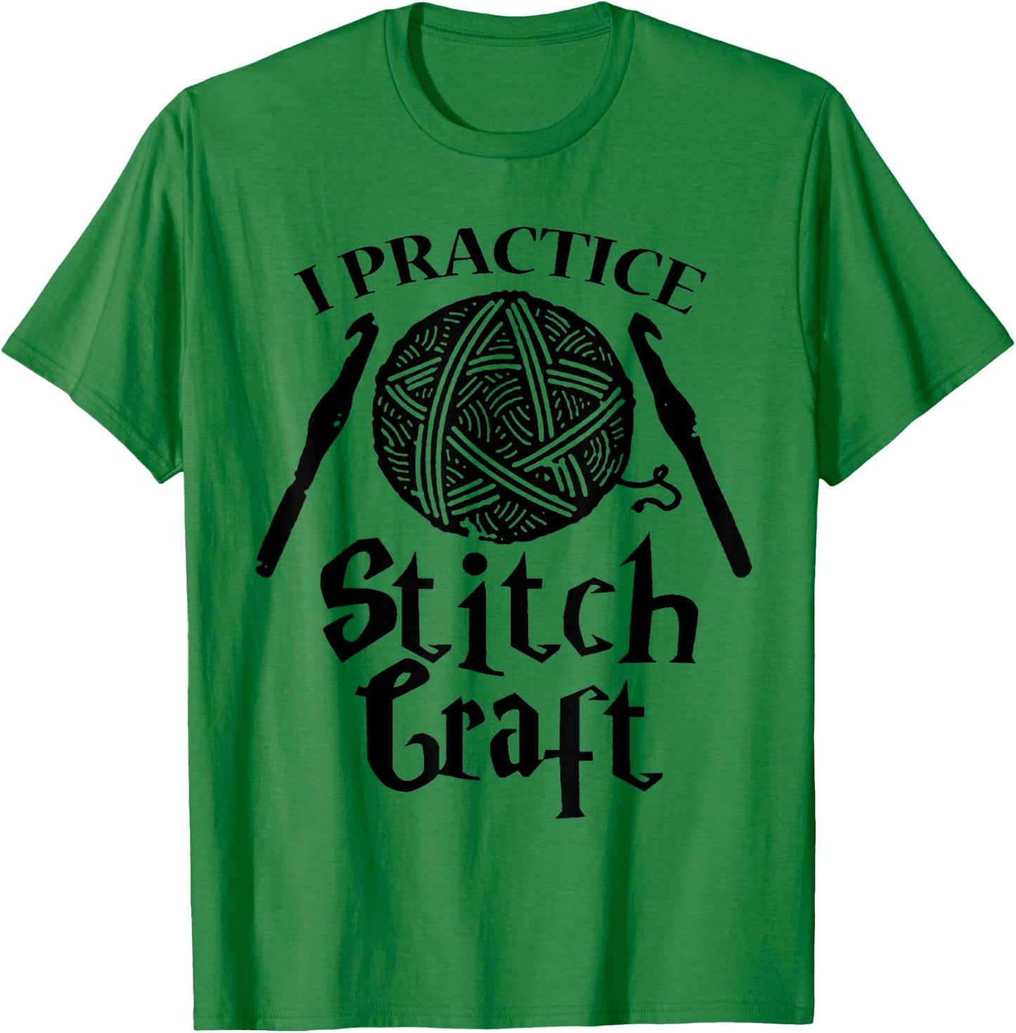 Crochet Stitch Craft T-Shirt - T-Shirt | Irish Green
