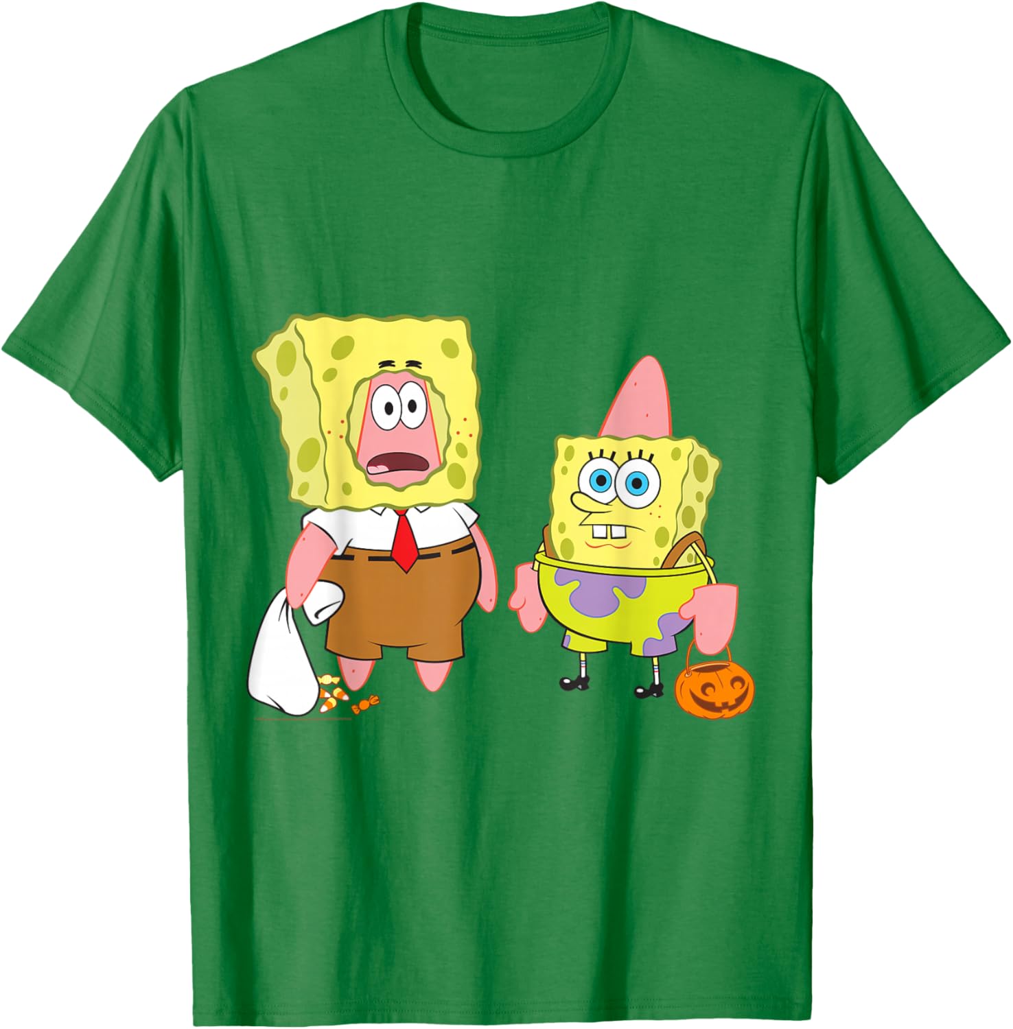 Spongebob Squarepants Halloween Patrick Costume Best Friends T-Shirt - T-Shirt | Irish Green