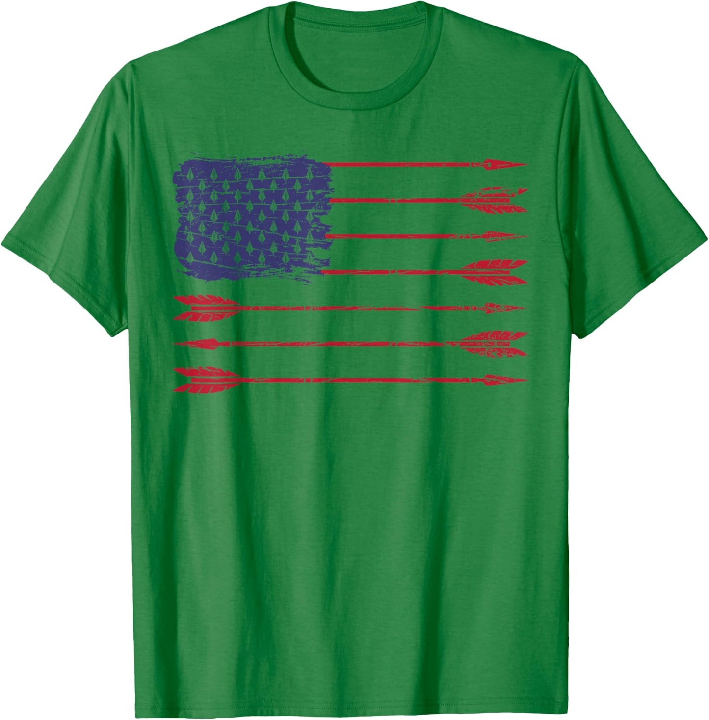 American Flag Arrow Archery Bowhunting Gifts Archer Hunter T-Shirt - T-Shirt | Irish Green