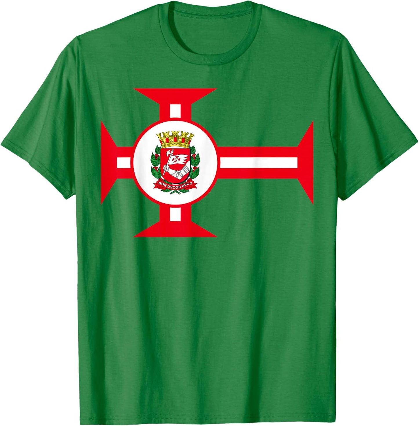 Sao Paulo Brazil Flag Banner T-Shirt - T-Shirt | Irish Green