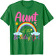 Aunt Of The Birthday Girl Rainbow Birthday Matching Family T-Shirt - T-Shirt | Irish Green