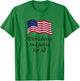 With Liberty and Justice for All American Flag Patriotic T-Shirt - T-Shirt | Irish Green