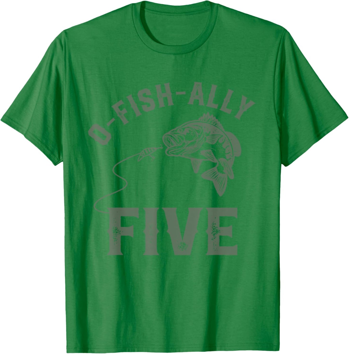 O-fish-ally Five Birthday Decorations 5th Birthday Boy T-Shirt - T-Shirt | Irish Green
