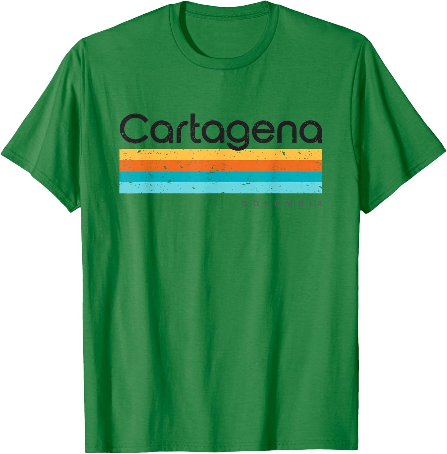 Vintage Cartagena Colombia Retro Design T-Shirt - T-Shirt | Irish Green