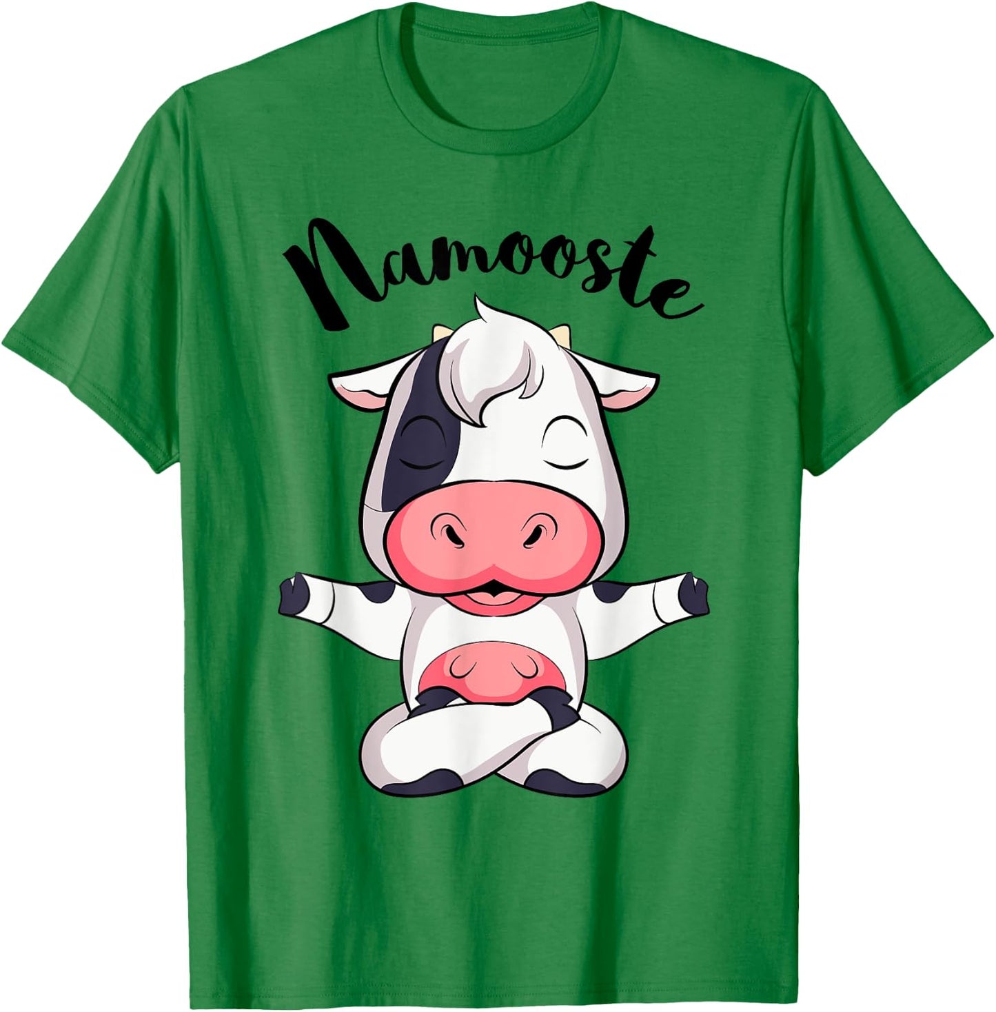 Namoostee Cow Shirt Women Girls Cow Lover Gifts Namaste Yoga T-Shirt - T-Shirt | Irish Green
