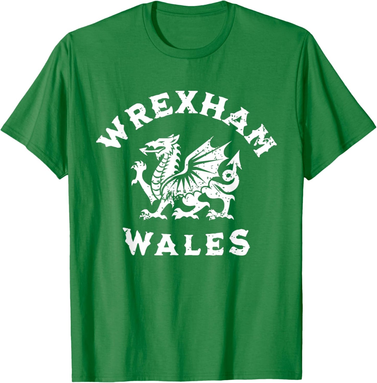 Wrexham Wales Welsh Dragon Flag Vintage T-Shirt - T-Shirt | Irish Green