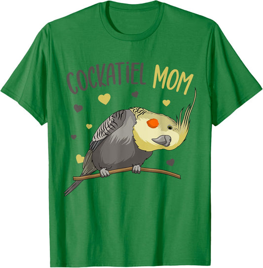 Cockatiel Mom Funny Bird Lover Women T-Shirt - T-Shirt | Irish Green