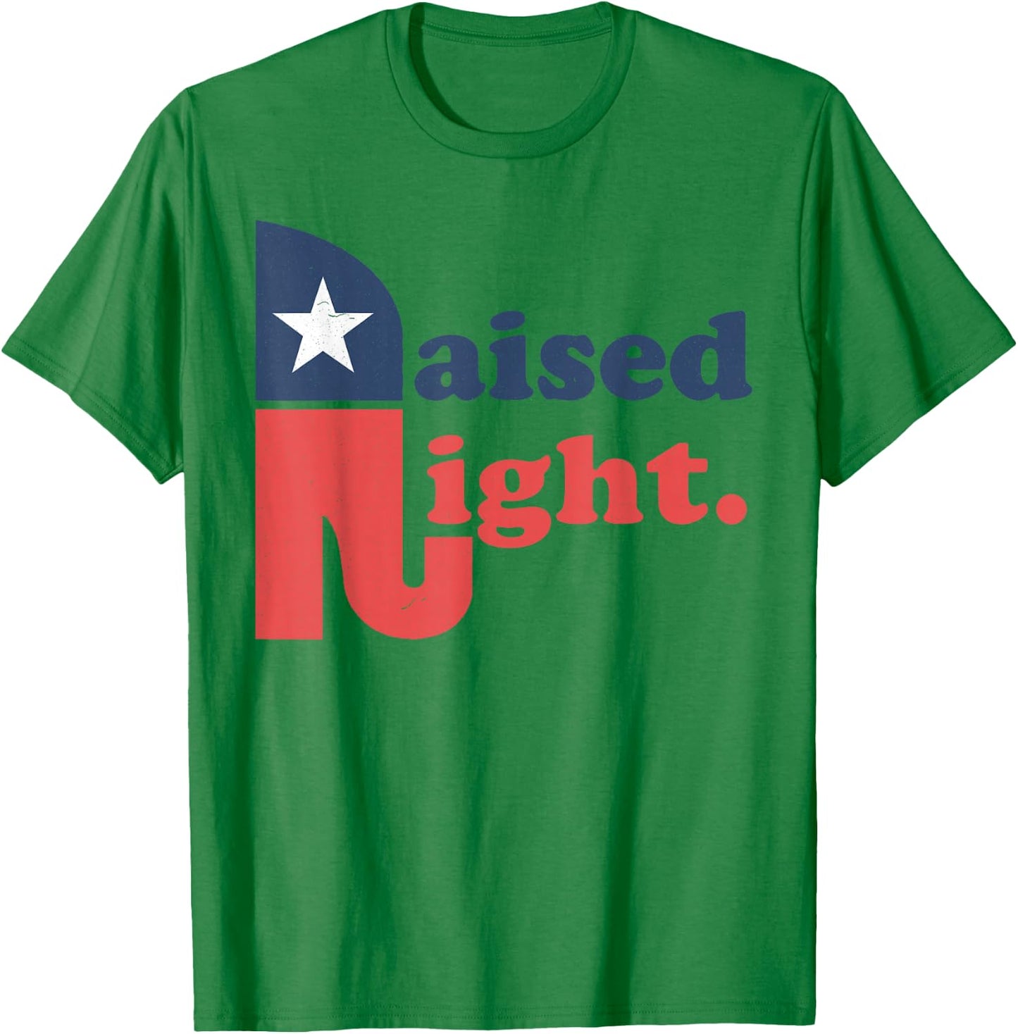 Raised Right Republican Elephant Retro Style Distressed Gift T-Shirt - T-Shirt | Irish Green