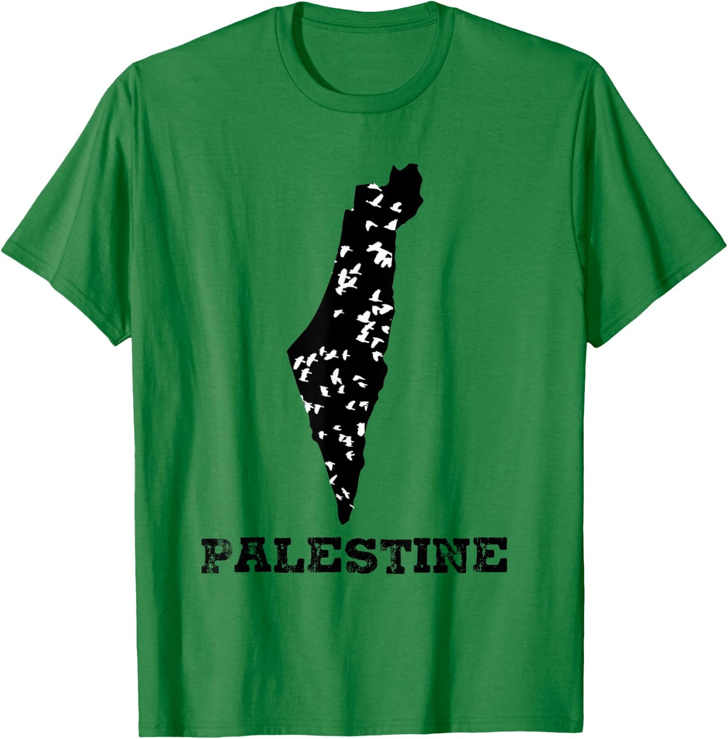 Palestine map Palestinian country T-Shirt - T-Shirt | Irish Green