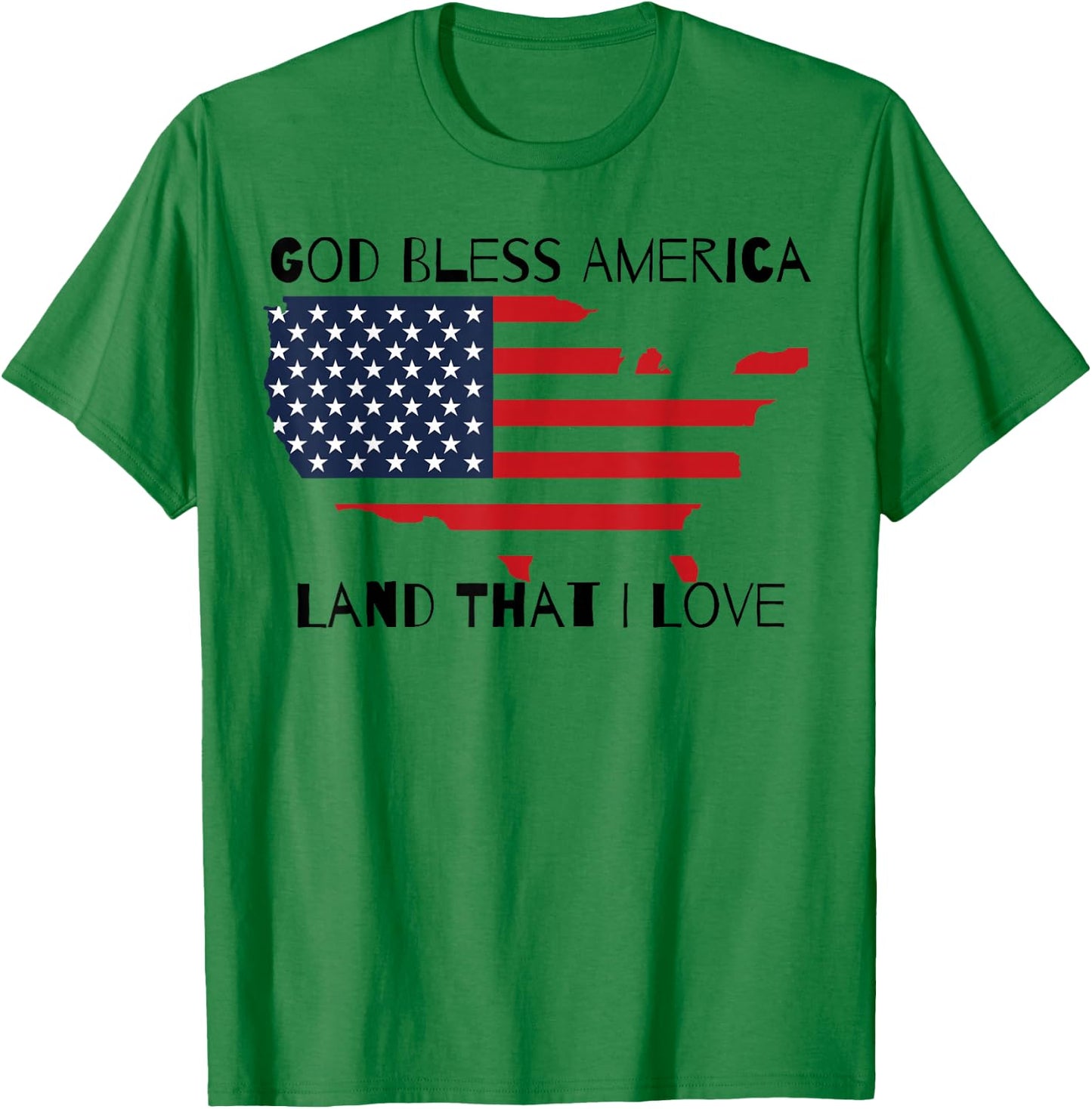 God Bless America USA T-Shirt - T-Shirt | Irish Green