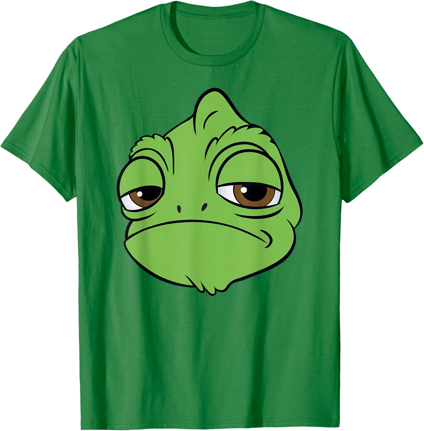 Disney Tangled Pascal Classic Big Face Big Chest Portrait T-Shirt - T-Shirt | Irish Green