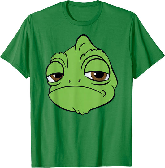Disney Tangled Pascal Classic Big Face Big Chest Portrait T-Shirt - T-Shirt | Irish Green