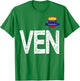 Venezuela Human-Flag Letter V and E and N Venezuela T-Shirt - T-Shirt | Irish Green