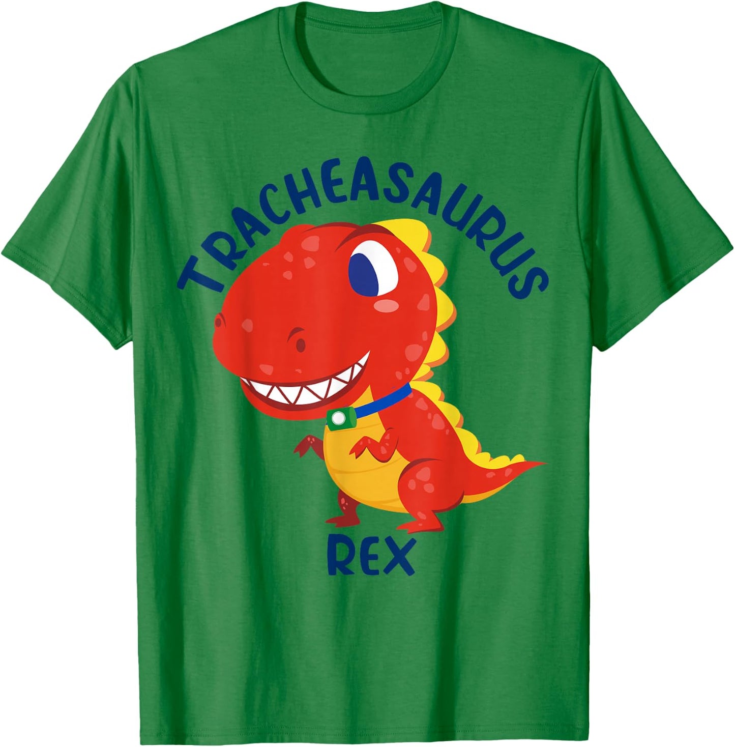 Tracheasaurus Rex Tracheostomy Awareness Dinosaur T-Shirt - T-Shirt | Irish Green