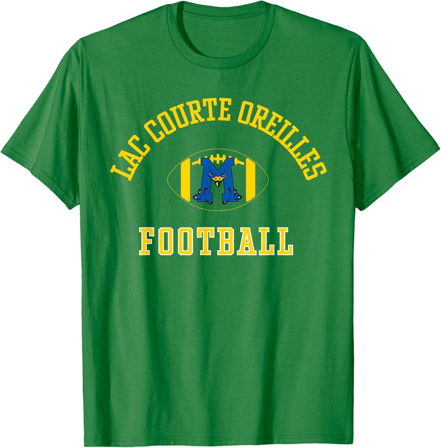 Lac Courte Oreilles Ojibwe School Migiziwag Football T-Shirt - T-Shirt | Irish Green