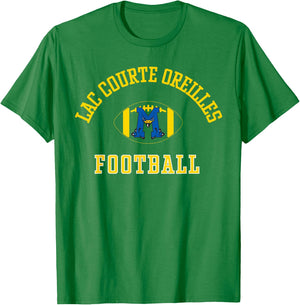 Lac Courte Oreilles Ojibwe School Migiziwag Football T-Shirt - T-Shirt | Irish Green