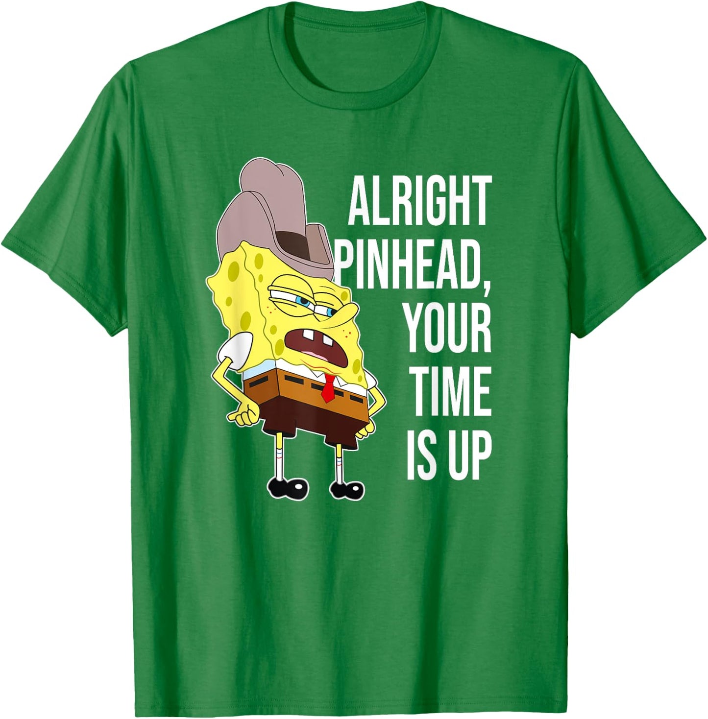 Mademark x SpongeBob SquarePants - SpongeBob - Alright Pinhead, Your Time is Up T-Shirt - T-Shirt | Irish Green