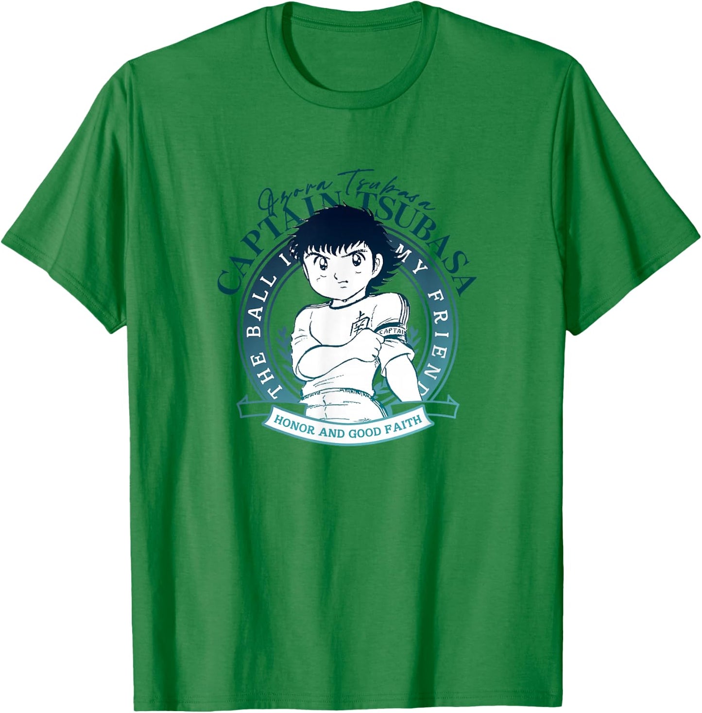 Captain Tsubasa (Tsubasa Emblem) T-Shirt - T-Shirt | Irish Green