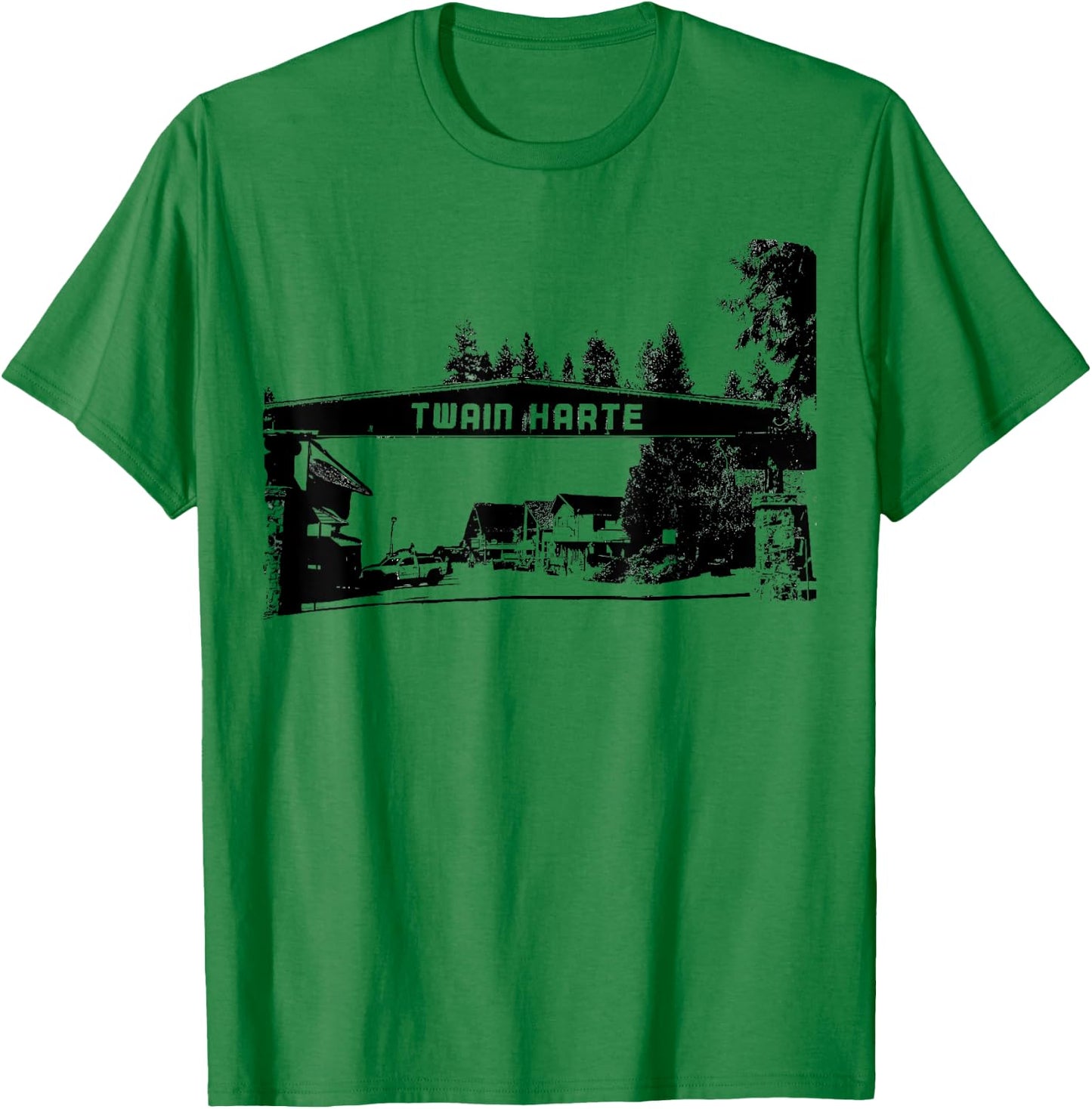 Twain Harte California Small Town T-Shirt - T-Shirt | Irish Green