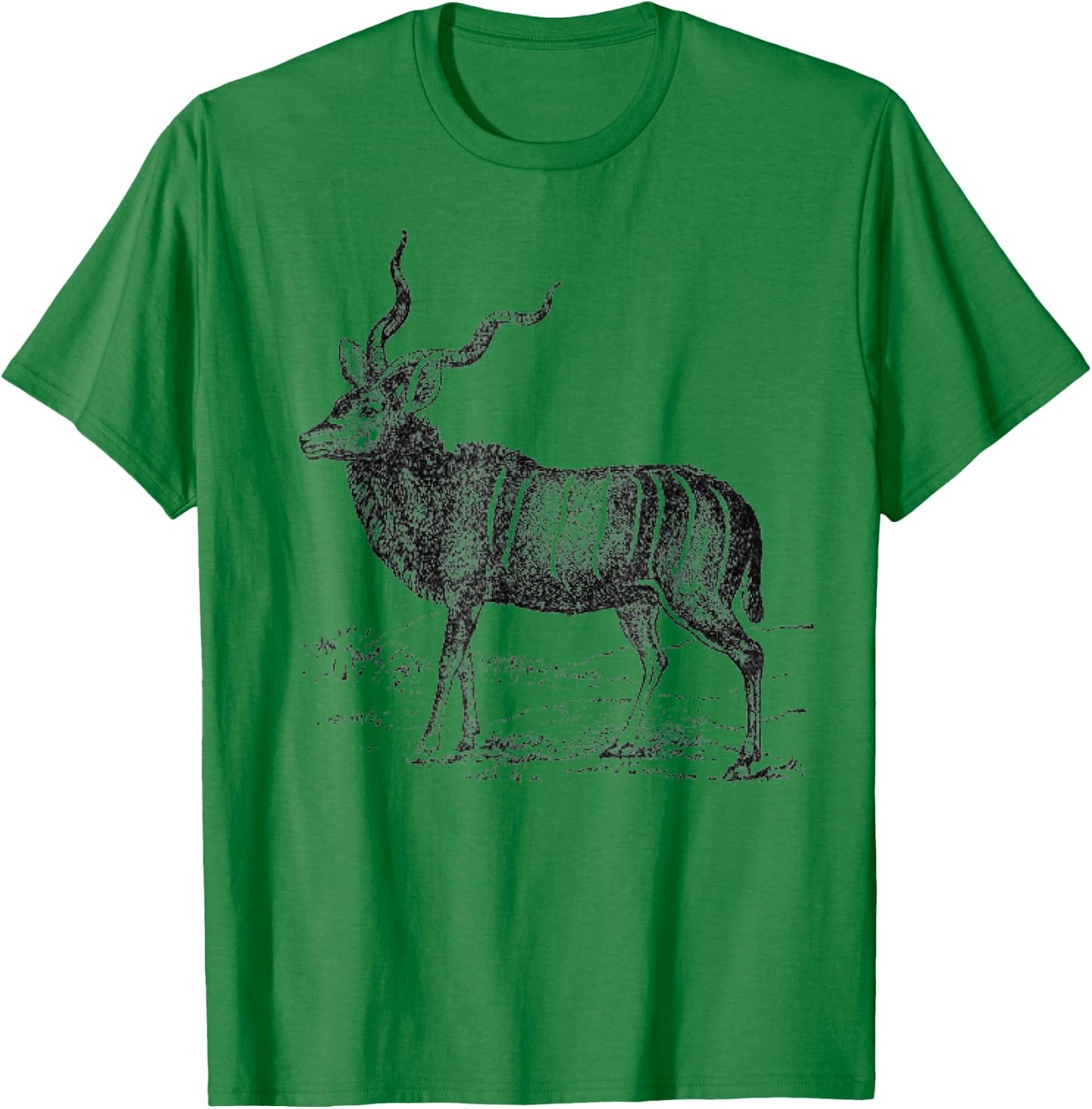 Kudu Antilope Art African Animal Gift T-Shirt - T-Shirt | Irish Green