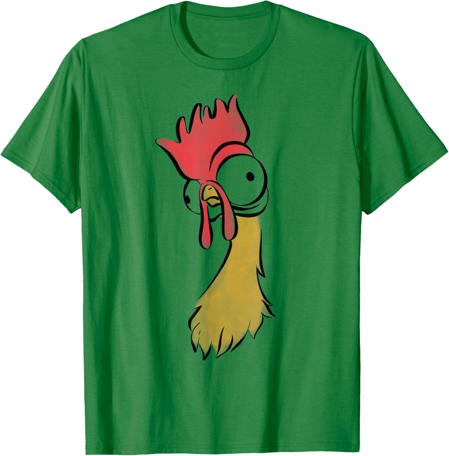 Disney Moana Heihei Rooster Chicken Big Face Costume T-Shirt - T-Shirt | Irish Green