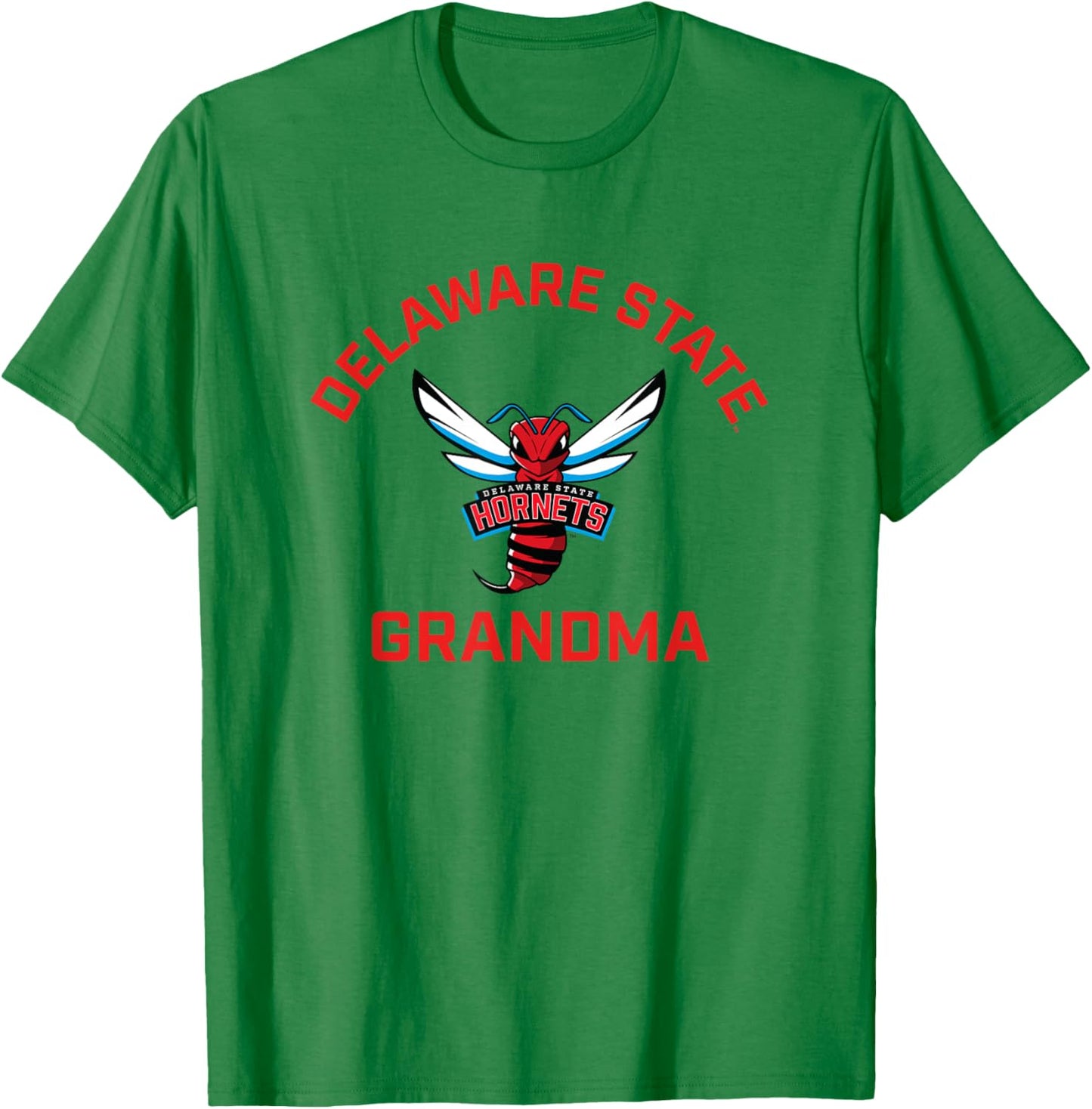 Delaware State University DSU Hornets Arched Grandma T-Shirt - T-Shirt | Irish Green