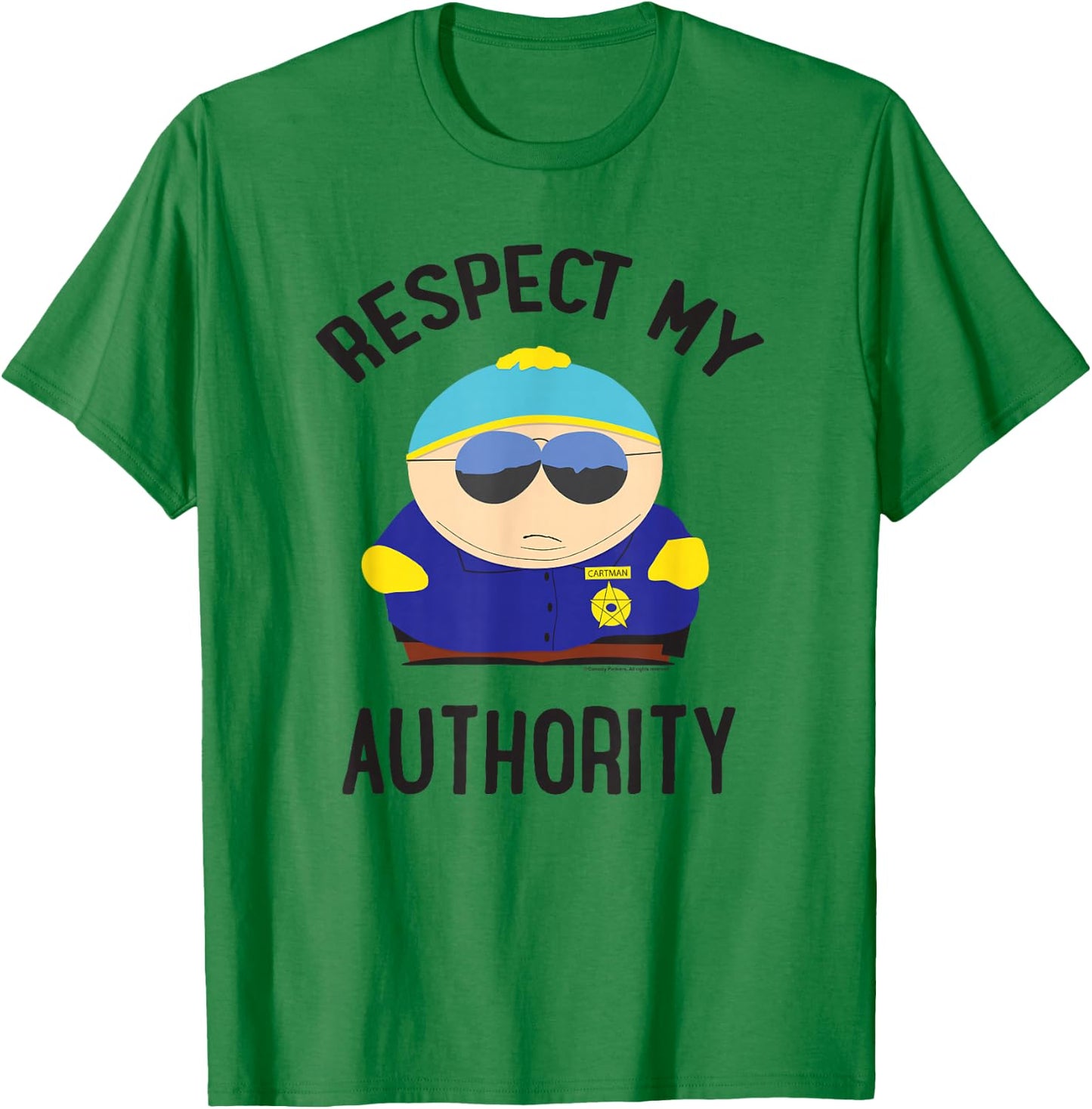 South Park Cartman Respect My Authority T-Shirt - T-Shirt | Irish Green