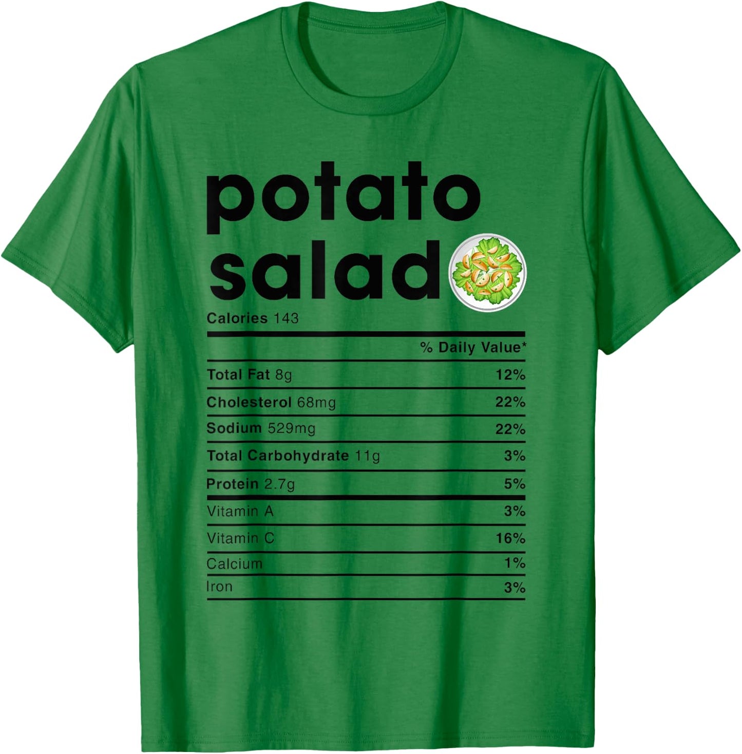 Potato Salad Nutrition Facts T-Shirt - T-Shirt | Irish Green