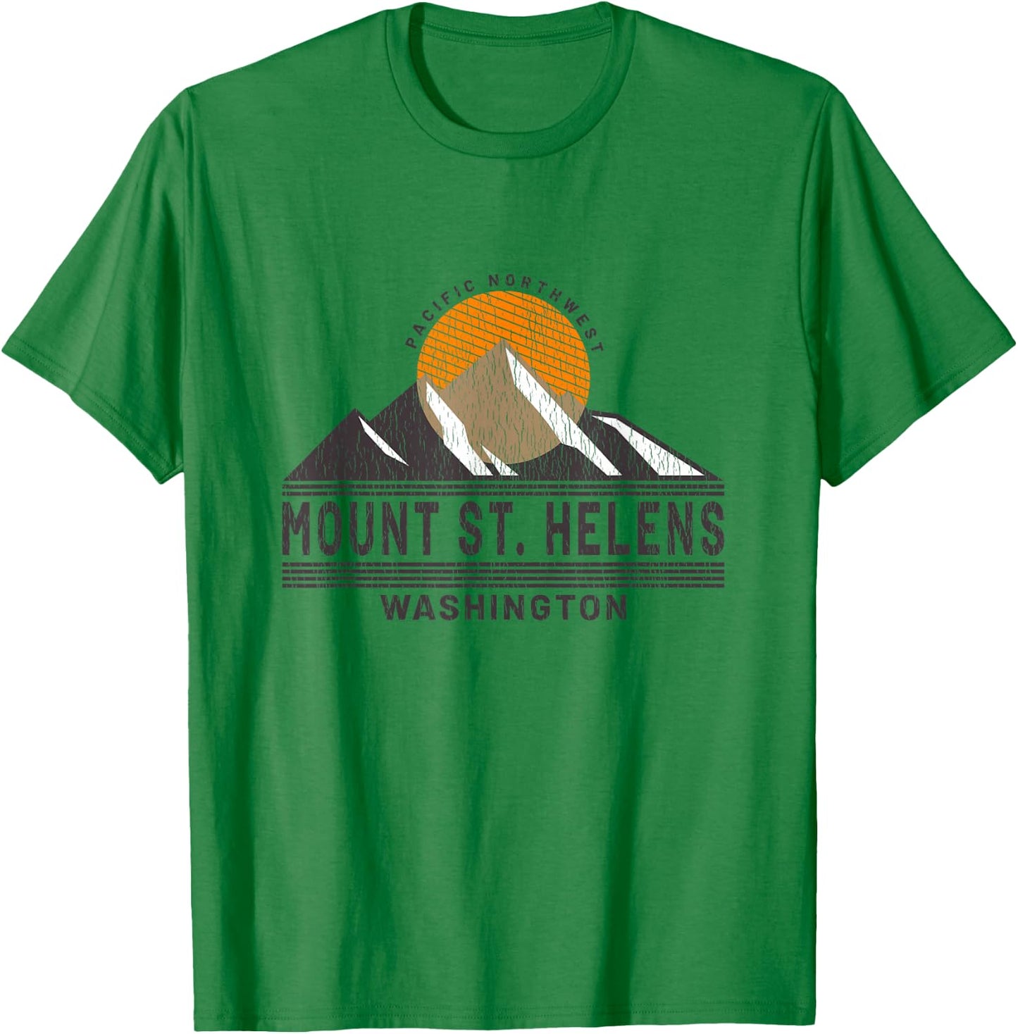 Vintage Mount St. Helens Washington - Mountain Souvenir T-Shirt - T-Shirt | Irish Green