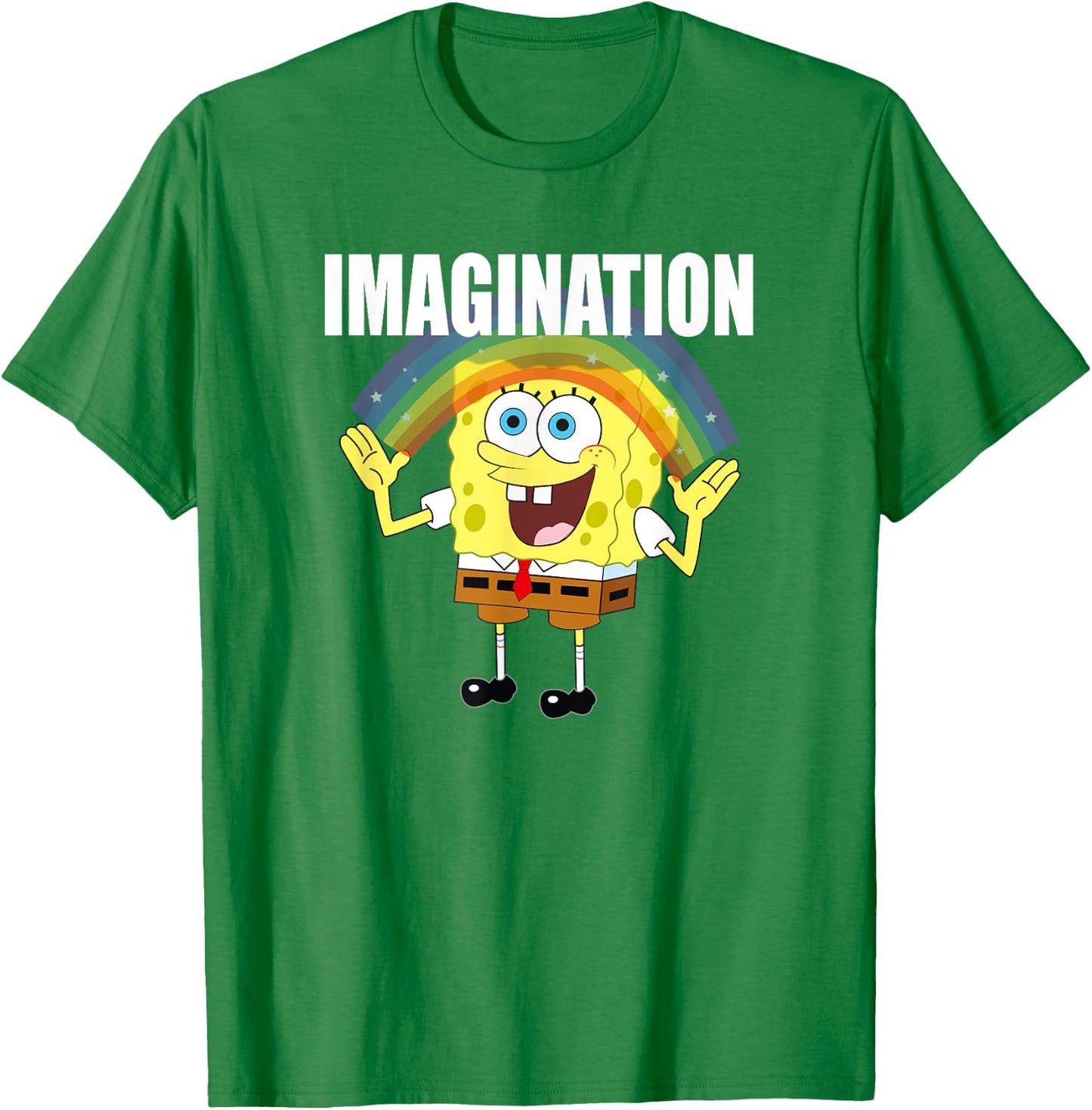 Mademark x SpongeBob SquarePants - SpongeBob - Rainbow with Imagination T-Shirt - T-Shirt | Irish Green