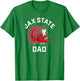 Jacksonville State University JSU Gamecocks Arched Dad T-Shirt - T-Shirt | Irish Green