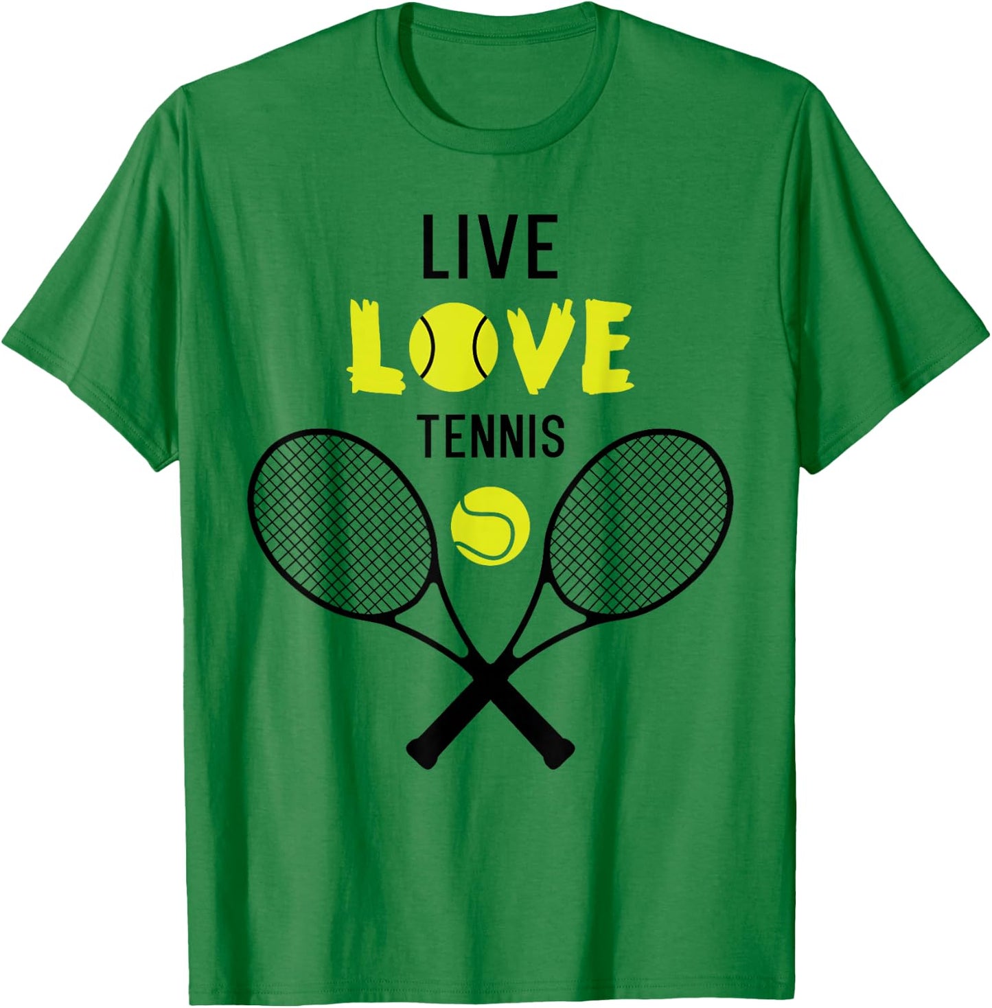 Live Love Tennis Funny Tennis Player Tennis Coach Gift T-Shirt - T-Shirt | Irish Green