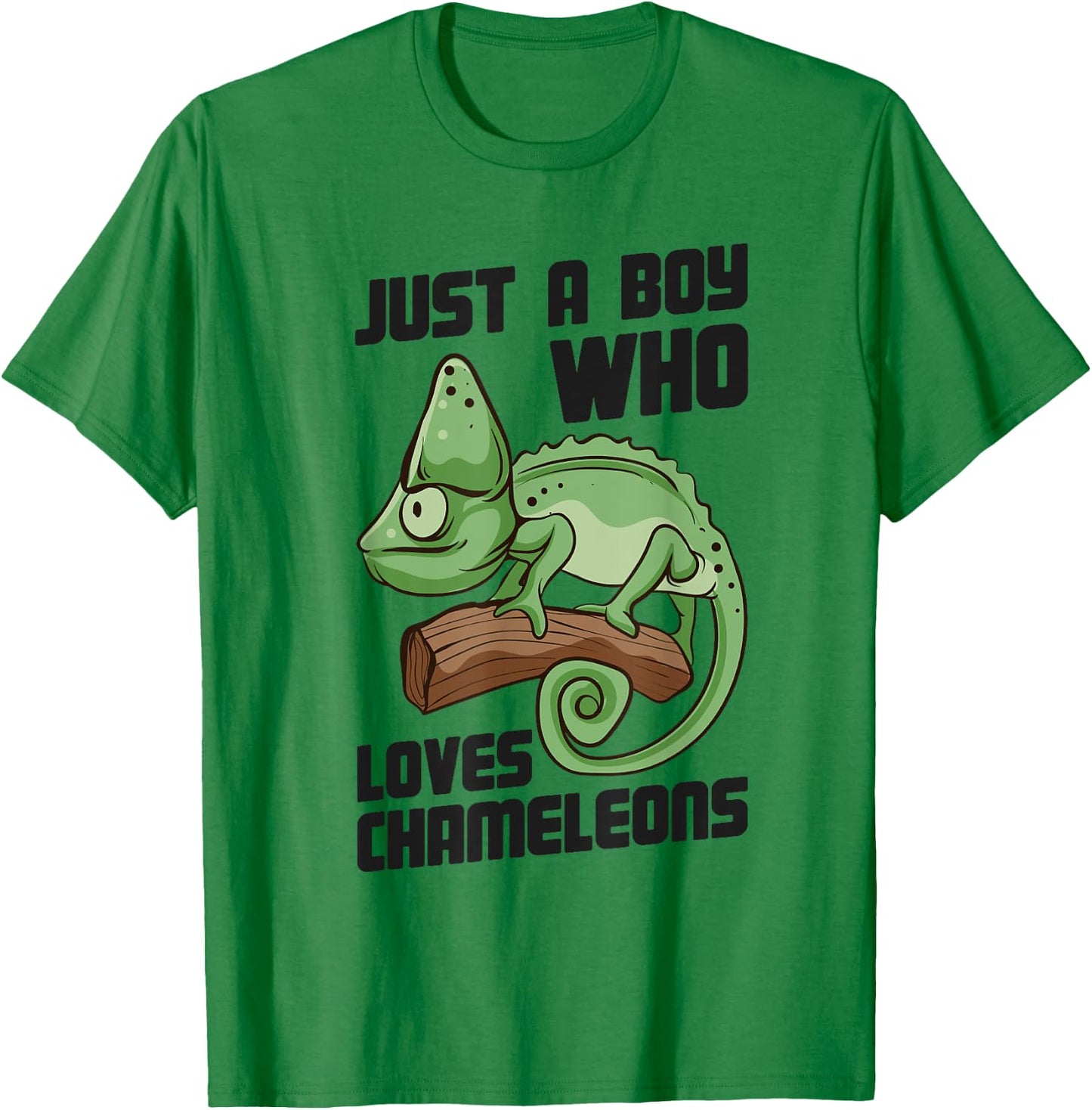 Cute Lizard Chameleon Just a Boy Who Loves Chameleons T-Shirt - T-Shirt | Irish Green