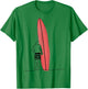 Vintage Minimalist 60s Pipeline Longboard Sunset Surf T-Shirt - T-Shirt | Irish Green