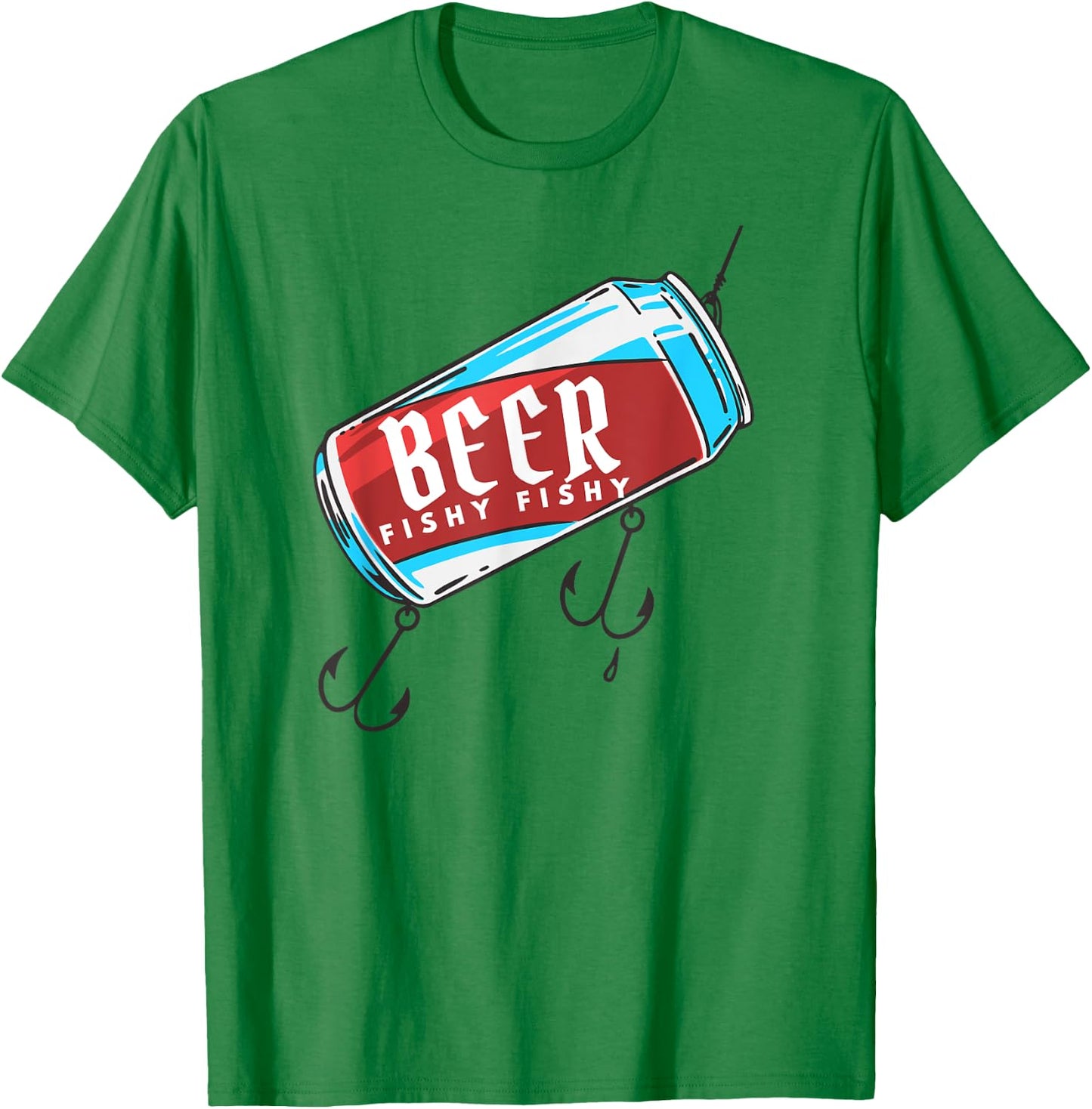 Humor Beer Fishy Fish Hook T-Shirt - T-Shirt | Irish Green
