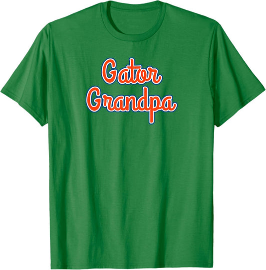 Cursive Gator Grandpa T-Shirt - T-Shirt | Irish Green
