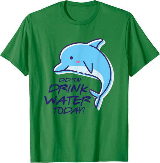 Dolphin Drink Water T-Shirt - T-Shirt | Irish Green