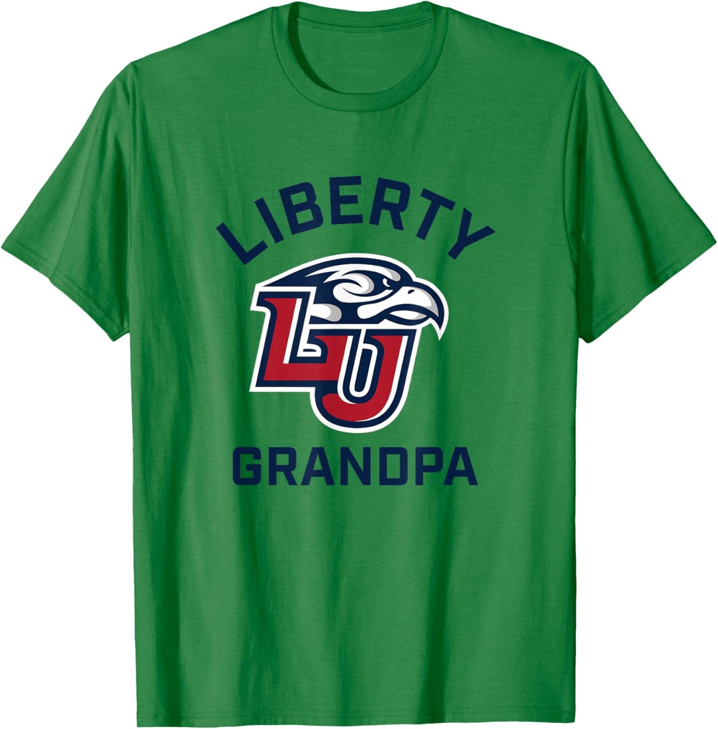 Liberty University Flames Arched Grandpa T-Shirt - T-Shirt | Irish Green