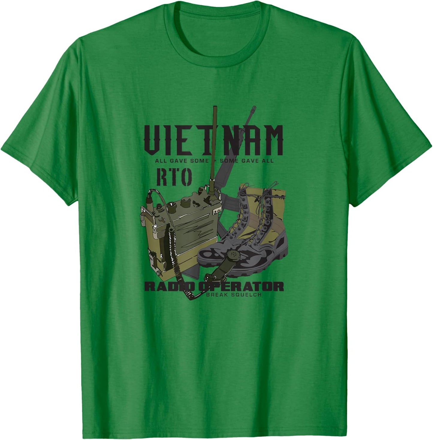 Vietnam Veteran Radio Operator T-Shirt - T-Shirt | Irish Green