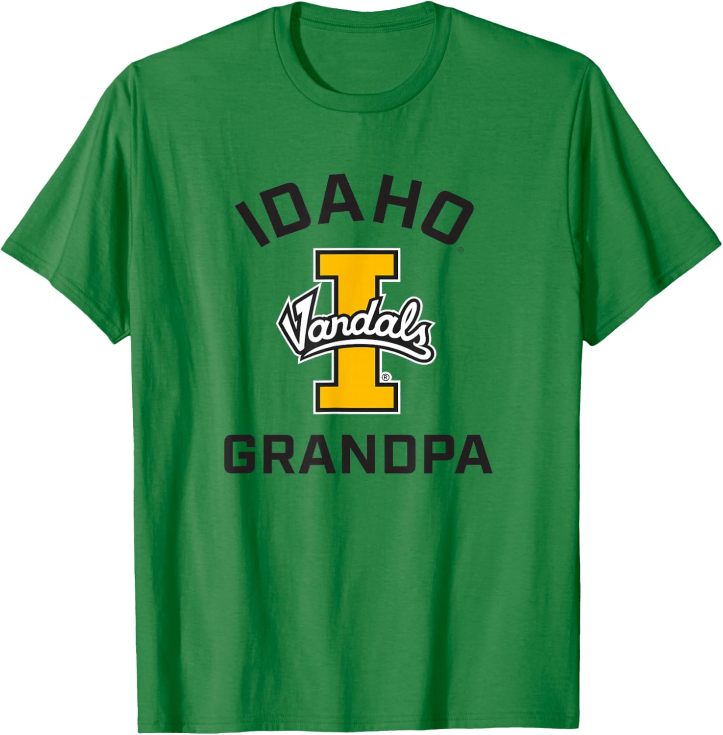 University of Idaho Vandals Arched Grandpa T-Shirt - T-Shirt | Irish Green
