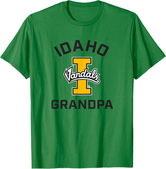 University of Idaho Vandals Arched Grandpa T-Shirt - T-Shirt | Irish Green