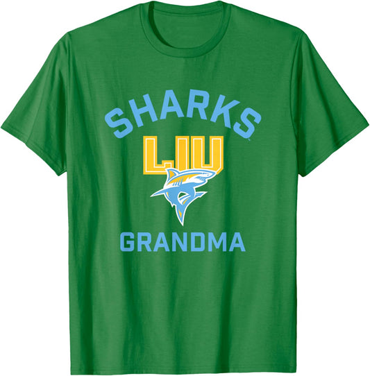 Long Island University LIU Blackbirds Arched Grandma T-Shirt - T-Shirt | Irish Green