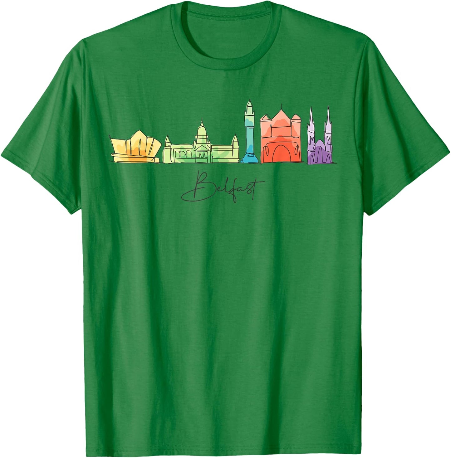 Travel Europe Nothern Ireland Belfast Vacation Souvenir T-Shirt - T-Shirt | Irish Green