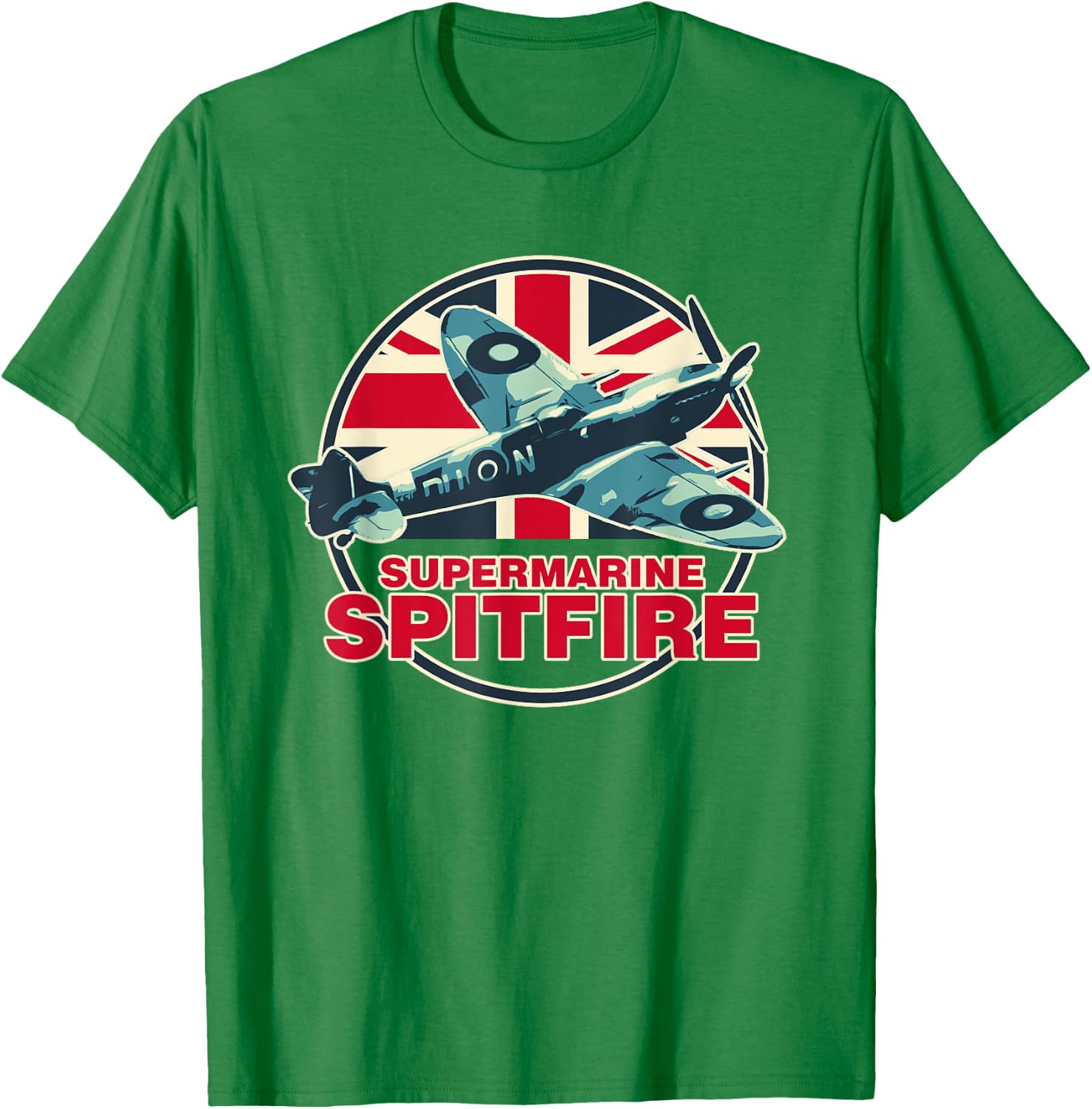 RAF Spitfire Aeroplane War Tarpaulin Aircraft WW2 Men Boys Kids T-Shirt - T-Shirt | Irish Green