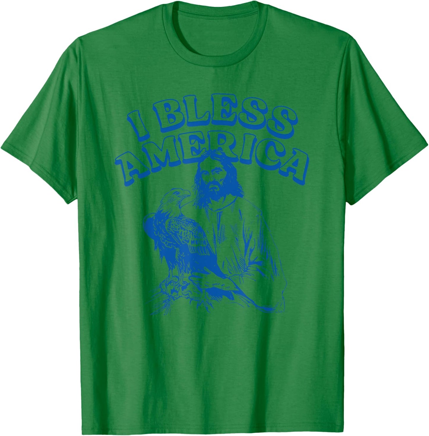 I Bless America Jesus Christ Christian Faith T-Shirt - T-Shirt | Irish Green