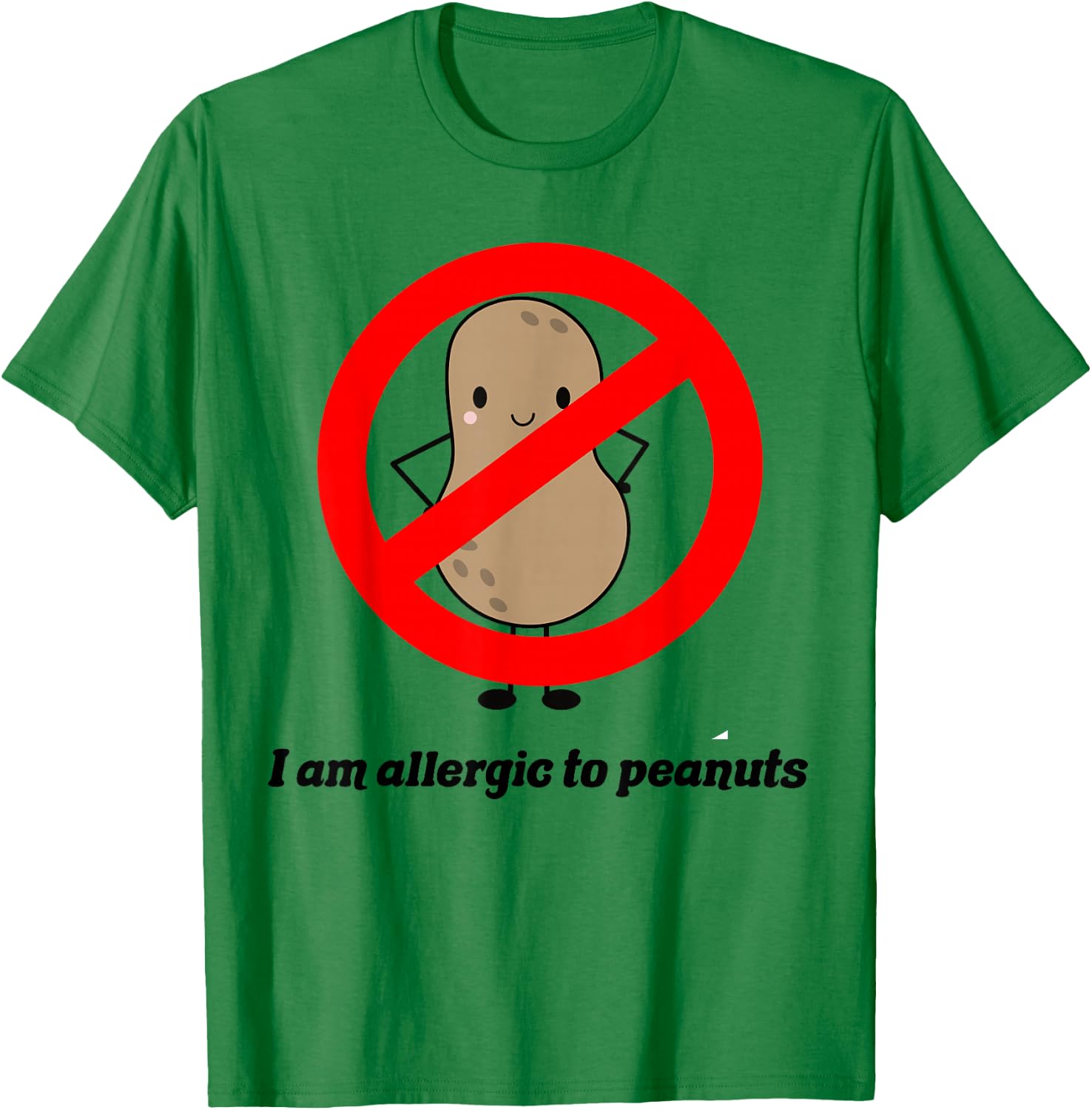 Cute Peanut Allergy Shirt for Kids No Peanuts T-Shirt - T-Shirt | Irish Green